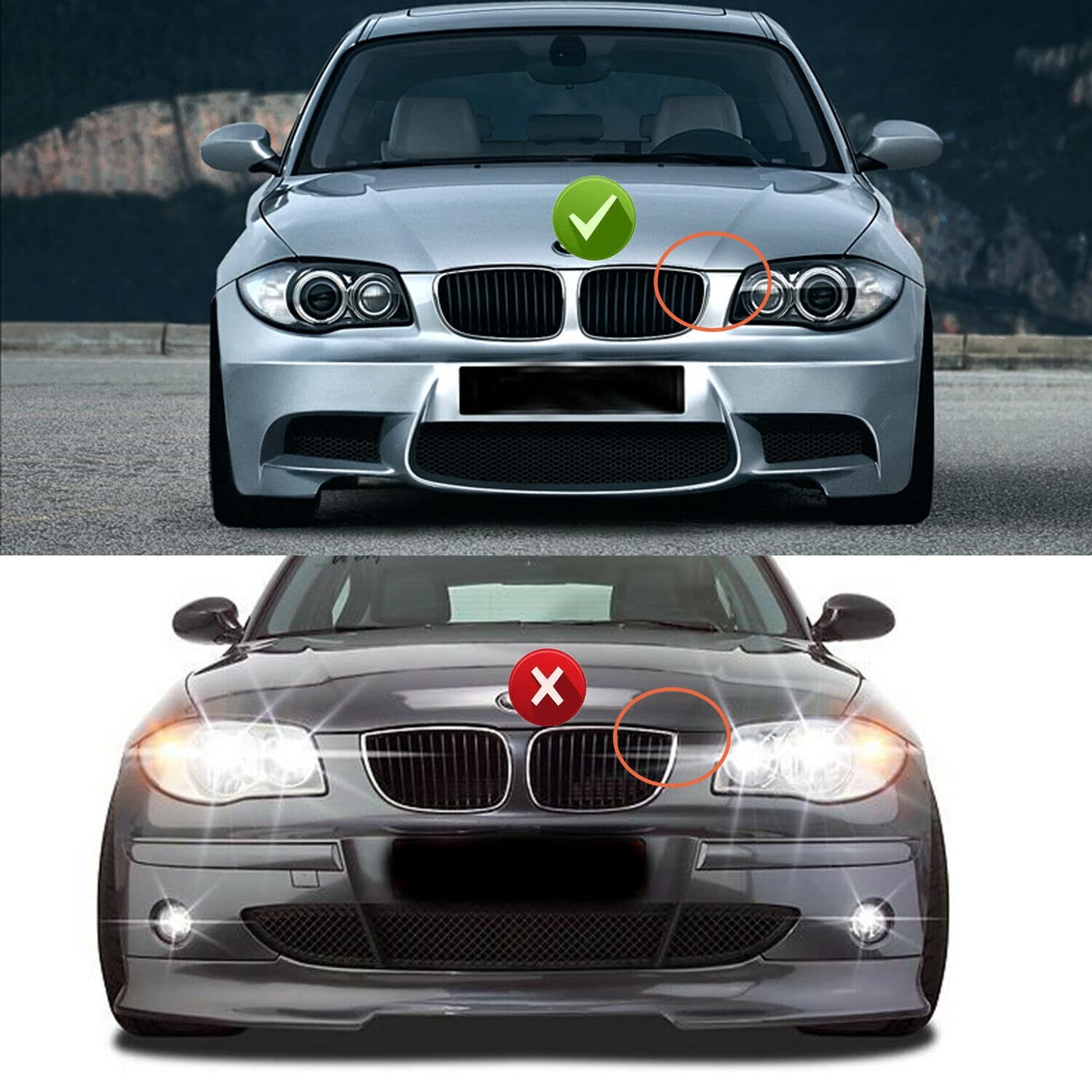 BMW E81/E82/E87/E88 M Style priekšējās restes (07.-13.)